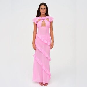 knee length dresses for ladies For Love and Lemons Charlotte Maxi Dress